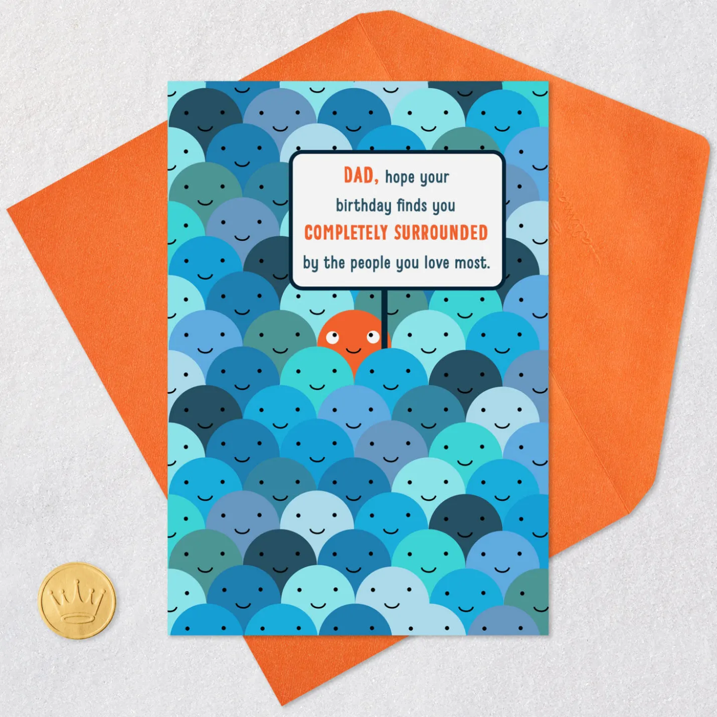 Surrounded by People You Love Funny Birthday Card for Dad