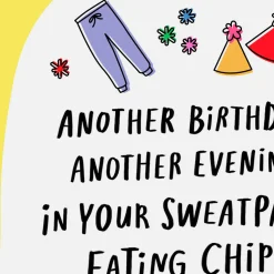 Sweatpants, Chips and Crime Shows Funny Birthday Card