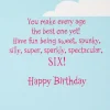 Sweet Six Ballerina Animals 6th Birthday Card With Stickers