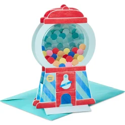 Sweet Surprises Gumball Machine Musical 3D Pop-Up Birthday Card