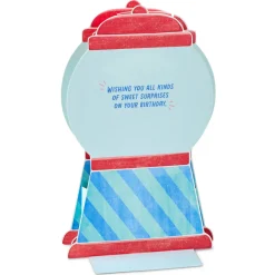 Sweet Surprises Gumball Machine Musical 3D Pop-Up Birthday Card