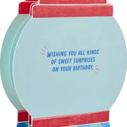 Sweet Surprises Gumball Machine Musical 3D Pop-Up Birthday Card