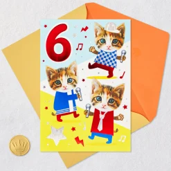 Sweet Beats for a Cool Cat 6th Birthday Card
