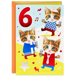 Sweet Beats for a Cool Cat 6th Birthday Card
