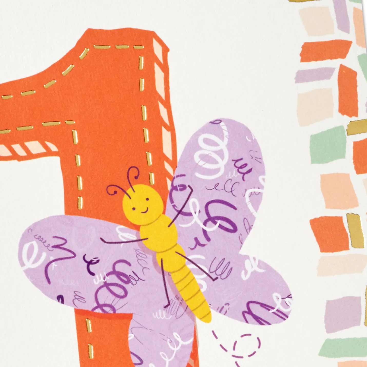 Sweet Butterfly 1st Birthday Card