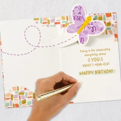 Sweet Butterfly 1st Birthday Card