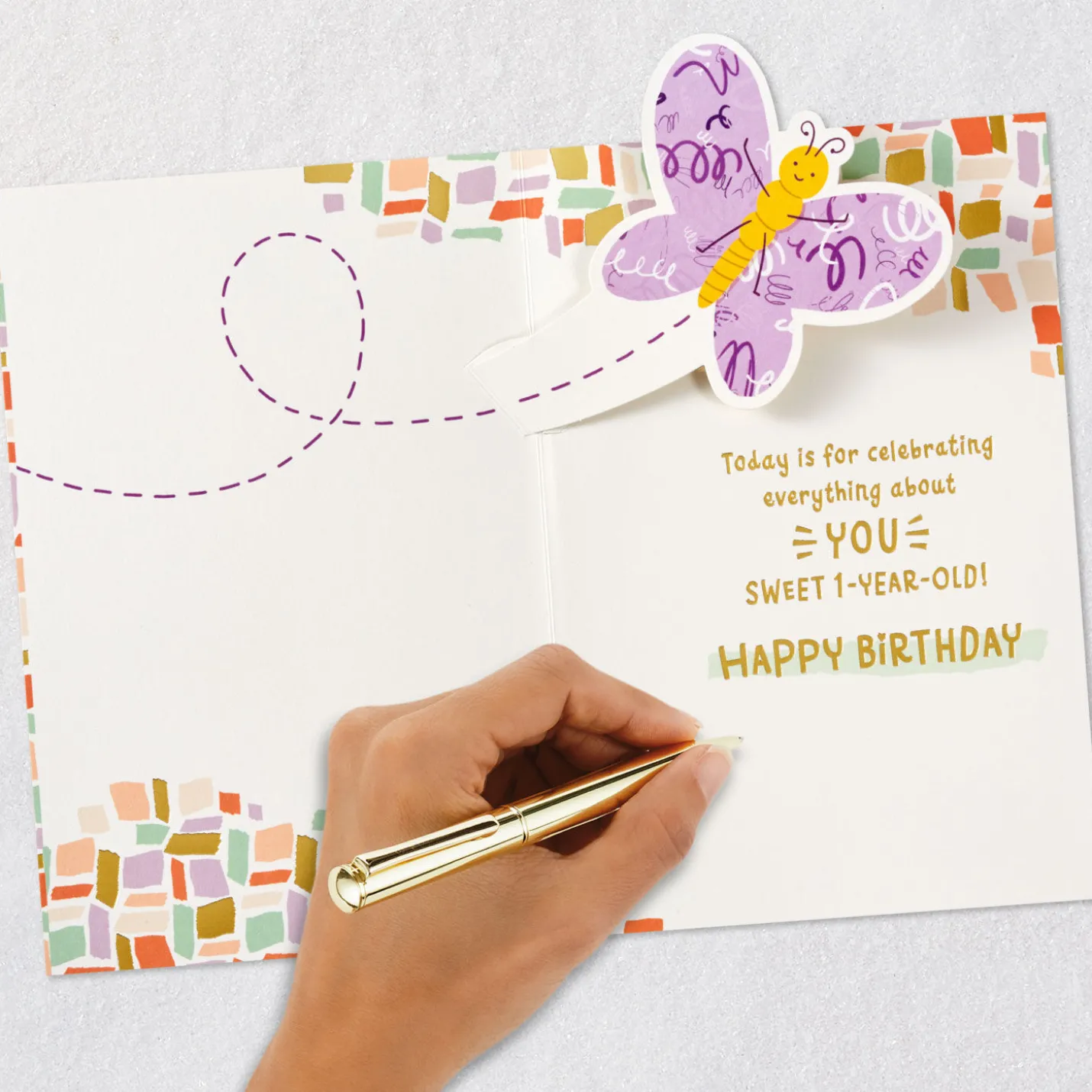 Sweet Butterfly 1st Birthday Card