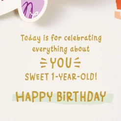 Sweet Butterfly 1st Birthday Card