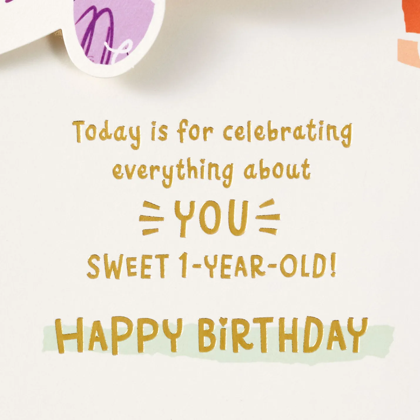 Sweet Butterfly 1st Birthday Card