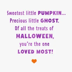 Sweetest Little Pumpkin First Halloween Card for Grandson