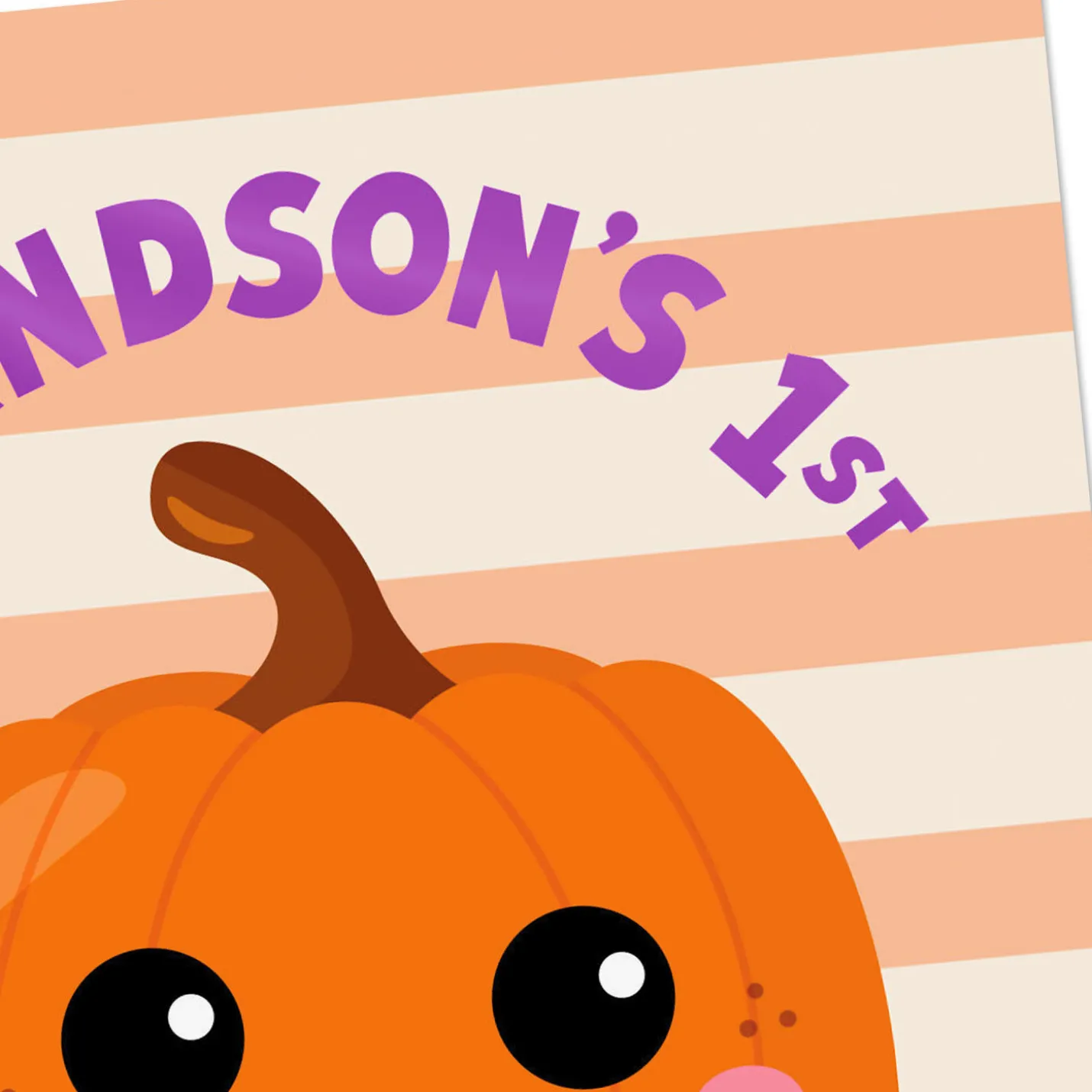 Sweetest Little Pumpkin First Halloween Card for Grandson