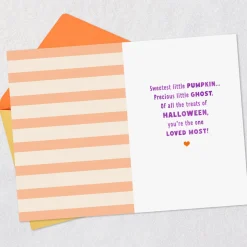 Sweetest Little Pumpkin First Halloween Card for Grandson