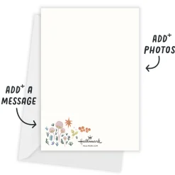 Sweet Floral Fantasy Flat Birth Announcement