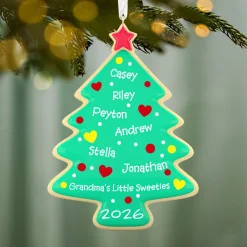 Sweet Memories Sugar Cookie Tree Personalized Ornament, Custom Text
