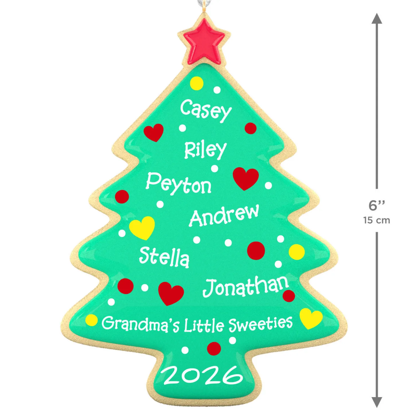 Sweet Memories Sugar Cookie Tree Personalized Ornament, Custom Text