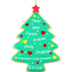 Sweet Memories Sugar Cookie Tree Personalized Ornament, Custom Text