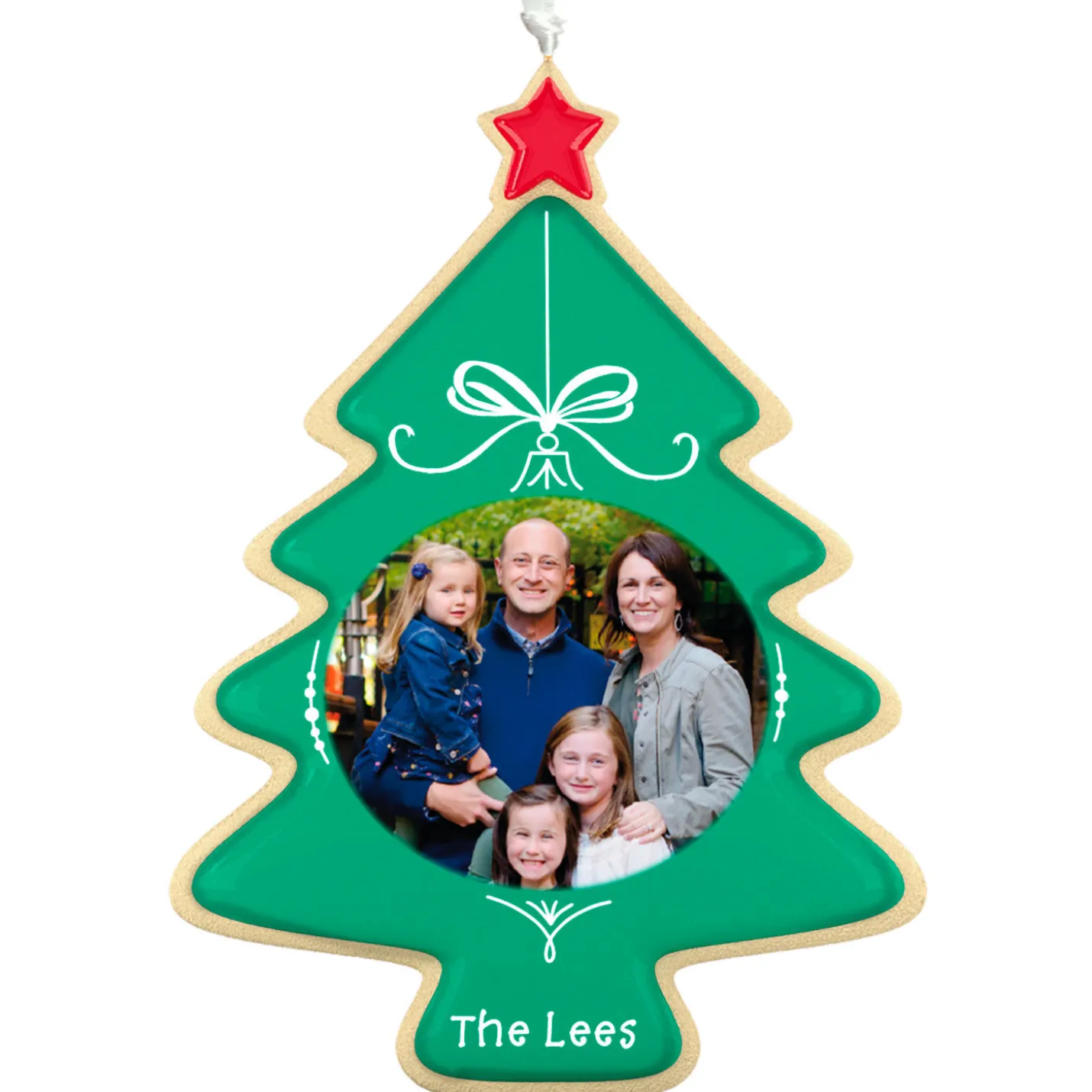 Sweet Memories Sugar Cookie Tree Personalized Ornament, Custom Oval Photo and Text