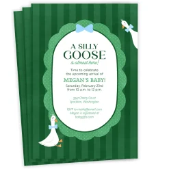 Sweet Silly Goose Flat Baby Shower Invitation