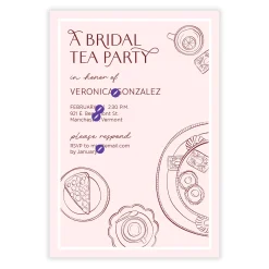 Sweet Tea Party Flat Bridal Shower Invitation