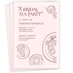 Sweet Tea Party Flat Bridal Shower Invitation