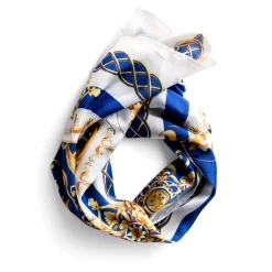 Sylvia Mollie Be Bold Blue and Gold Fashion Scarf