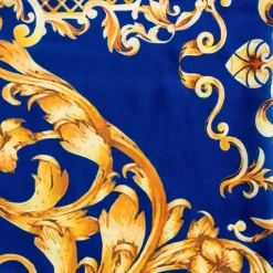 Sylvia Mollie Be Bold Blue and Gold Fashion Scarf