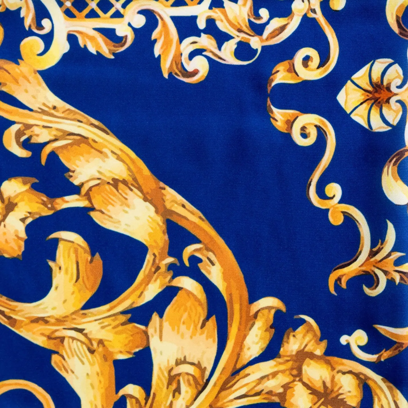 Sylvia Mollie Be Bold Blue and Gold Fashion Scarf