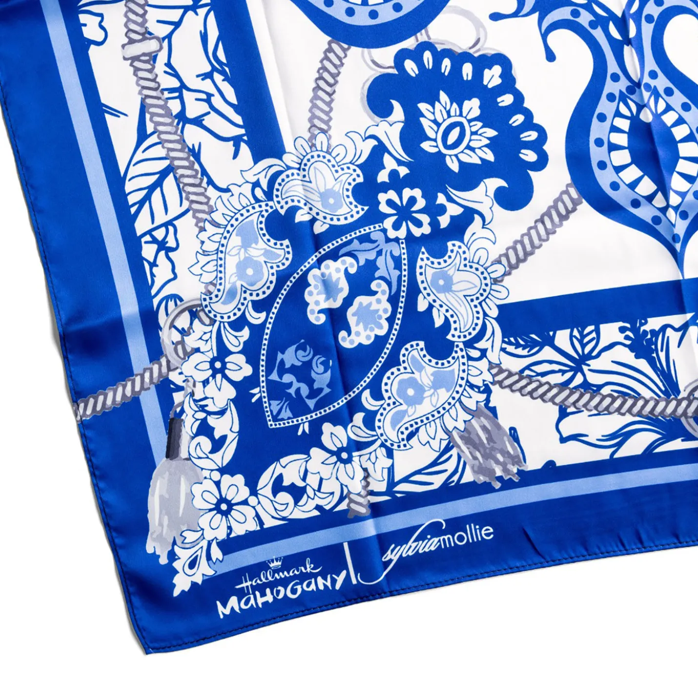 Sylvia Mollie Blue and White Delight Fashion Scarf