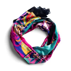 Sylvia Mollie Bold and Bright Abstract Scarf
