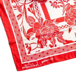 Sylvia Mollie Crimson and Cream Queen Fashion Scarf