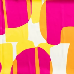 Sylvia Mollie Orange and Pink Color Block Scarf