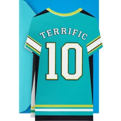 Terrific 10 Sports Jersey 10th Birthday Card