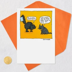 Terrifying Cat Funny Halloween Card