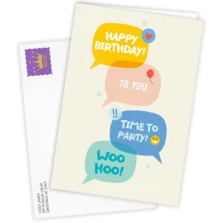 Text Message Bubbles Custom Birthday Card