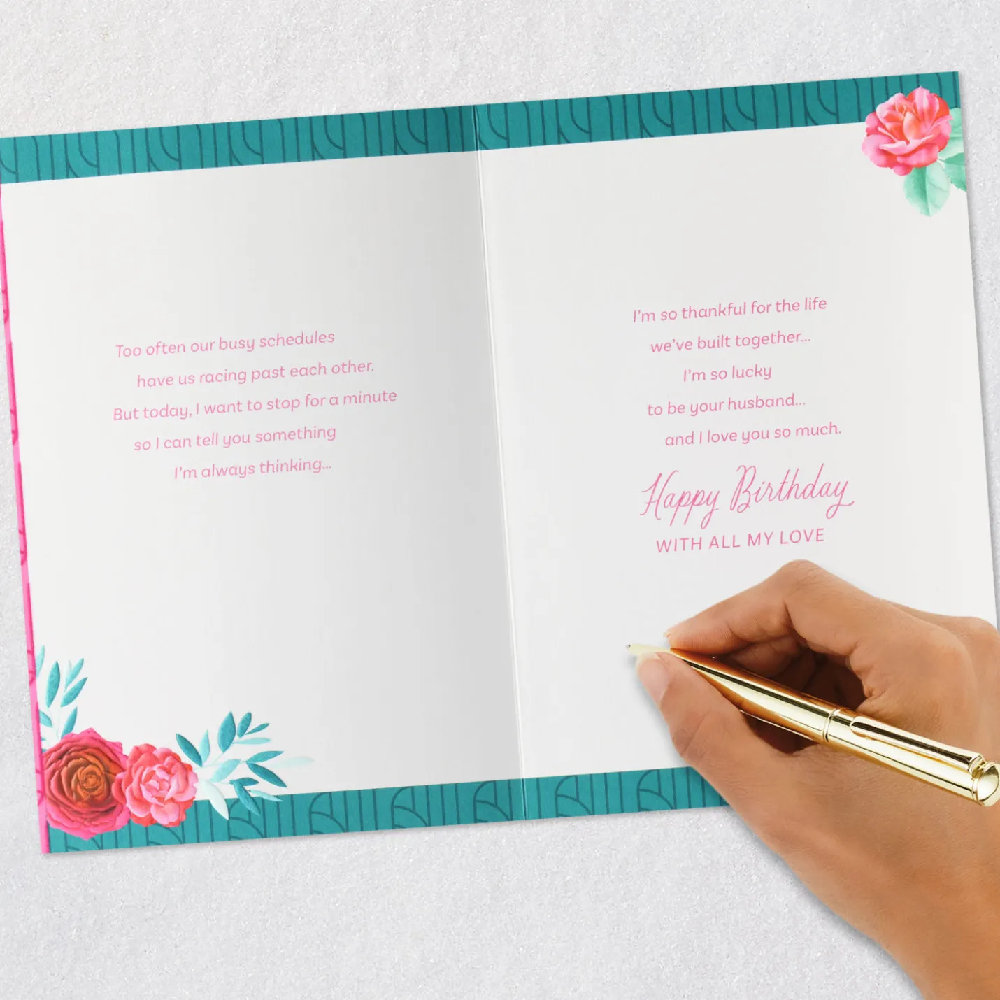 Thankful for the Life We've Built Together Birthday Card for Wife