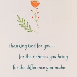 Thanking God for You Religious Friendship Card
