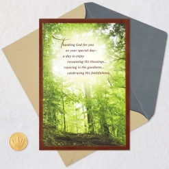 Thanking God for You Religious Birthday Card