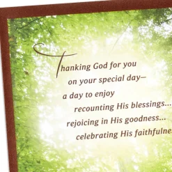 Thanking God for You Religious Birthday Card
