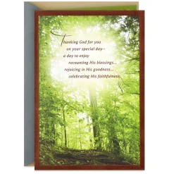 Thanking God for You Religious Birthday Card