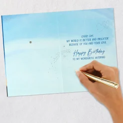 Thanking My Lucky Stars for You Birthday Card for Husband With Spinner Wheel
