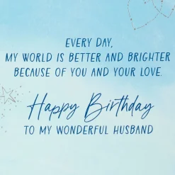 Thanking My Lucky Stars for You Birthday Card for Husband With Spinner Wheel