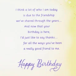 Thanks for Being a Really Good Friend Birthday Card