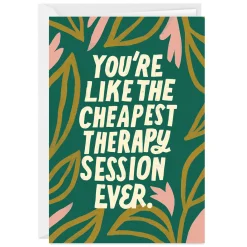 Thanks for the Cheap Therapy Funny Custom Card