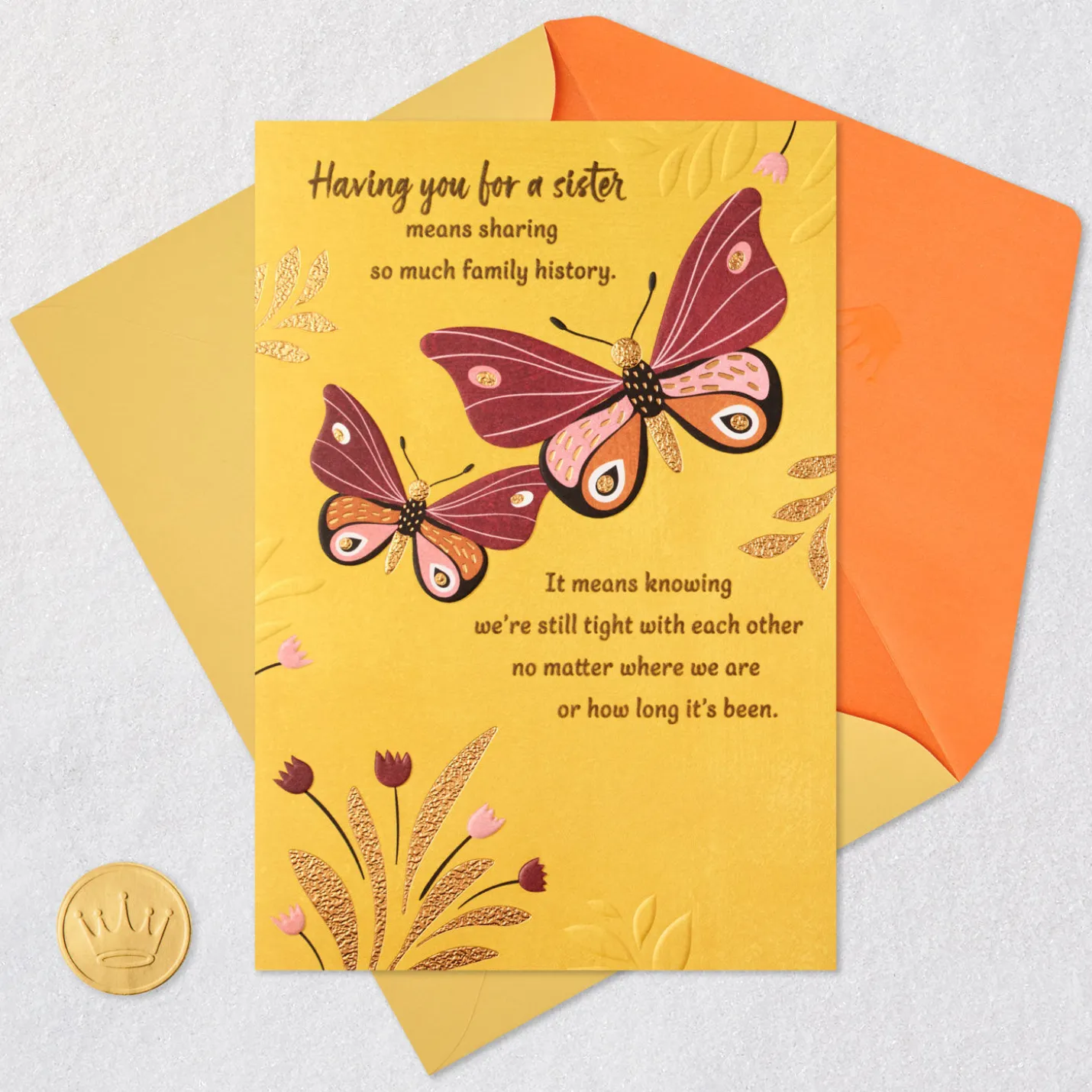 Thanks for Always Being There Card for Sister