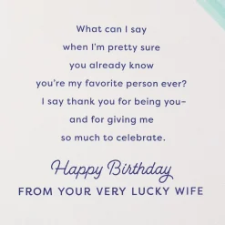 Thanks for Being You Birthday Card for Husband From Wife