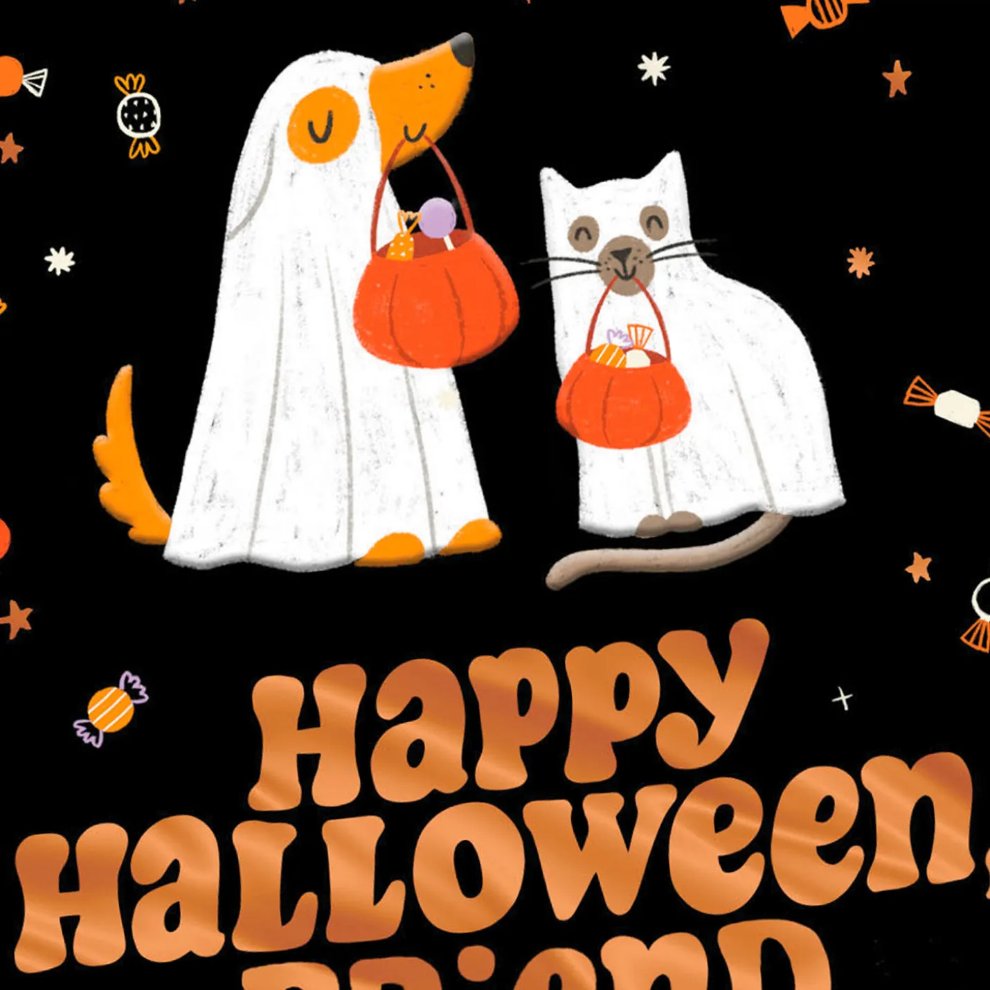 Thanks for Raising My Spirits Halloween Card for Friend