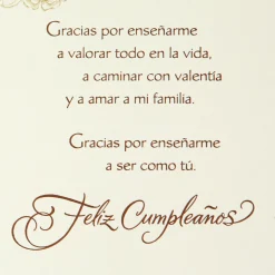 Thank You for Everything Spanish-Language Birthday Card for Mom