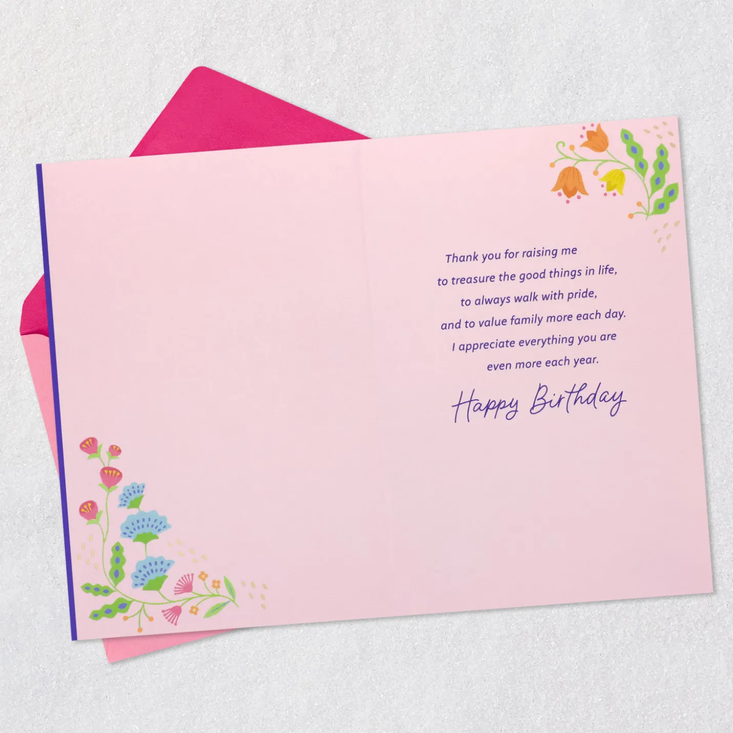 Thank You for Raising Me Birthday Card for Mom