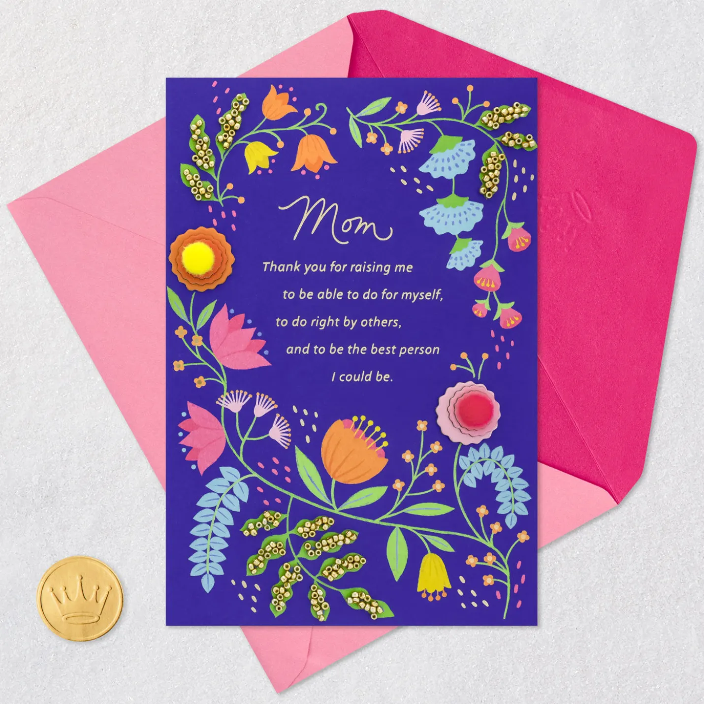 Thank You for Raising Me Birthday Card for Mom