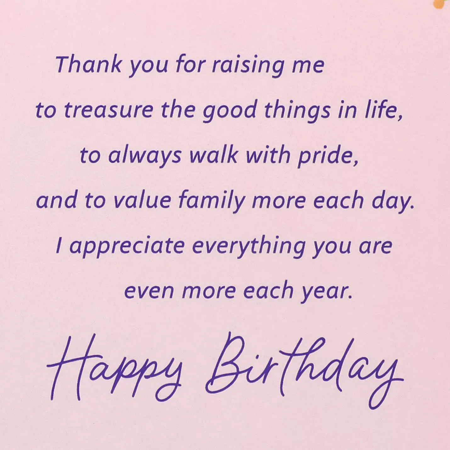 Thank You for Raising Me Birthday Card for Mom